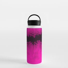 Pink Glitch Distortion Water Bottle