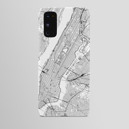 New York City White Map Android Case