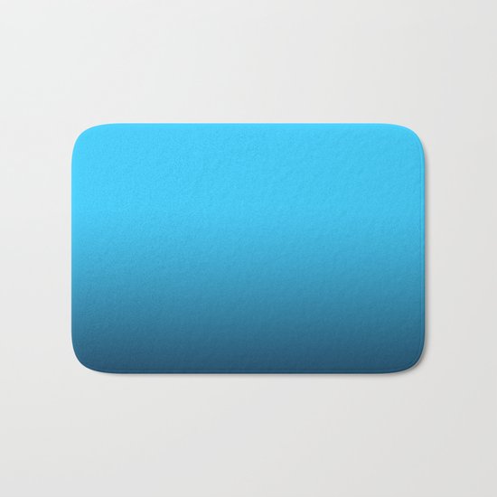 Simply fresh teal blue color gradient - Mix and Match with Simplicity of Life Bath Mat