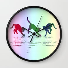 CATS RAINBOW Wall Clock