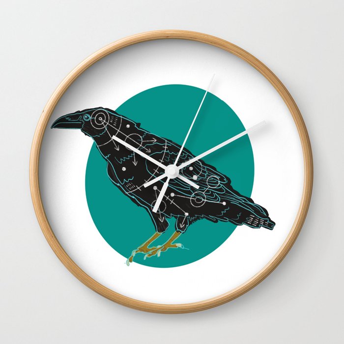 Astral Crow Wall Clock