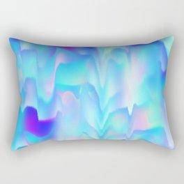 Abstract Waves of Color: Teal, Purple Rectangular Pillow
