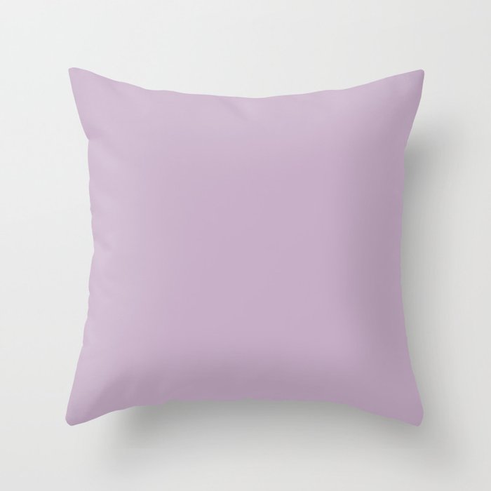 WISTERIA PURPLE pastel solid color Throw Pillow