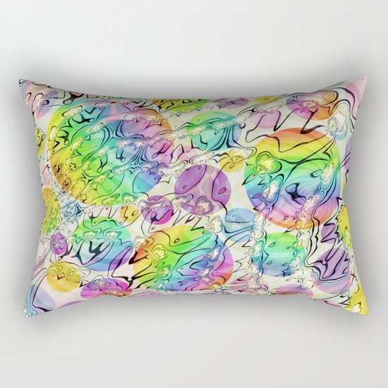 bursting bubbles are free Rectangular Pillow