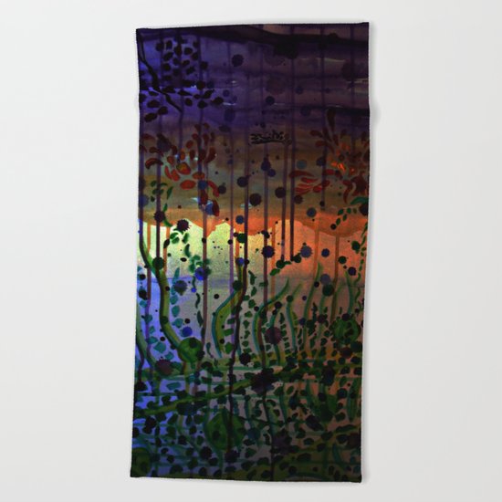 Underwater Sunray Beach Towel