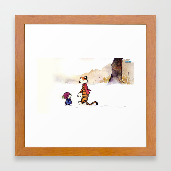 Calvin And Hobbes Winter Framed Art Print By Lbcool Society6 Calvin And Hobbes Winter Framed Art Print By Lbcool Society6