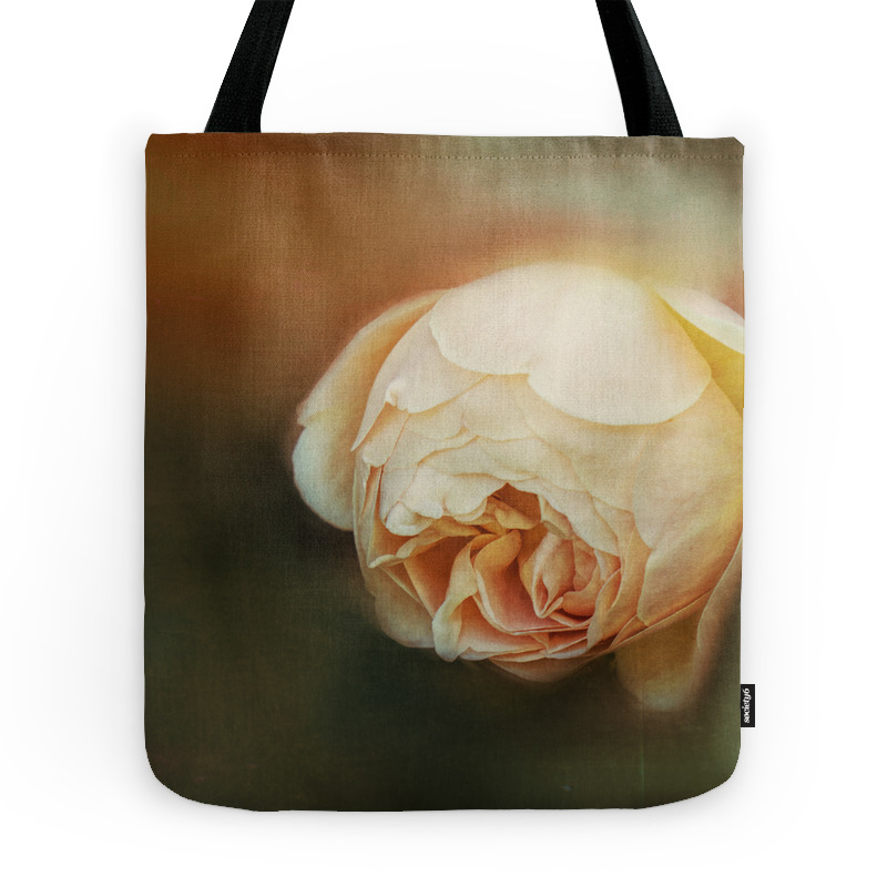 Yellow Rose In Bloom In The Garden Tote Bag by spetenfia