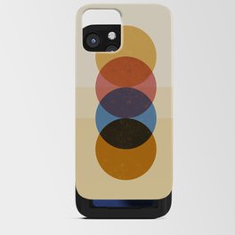 Abstraction_SUNRISE_SUNSET_CIRCLE_RISING_COLORFUL_POP_ART_0425A iPhone Card Case