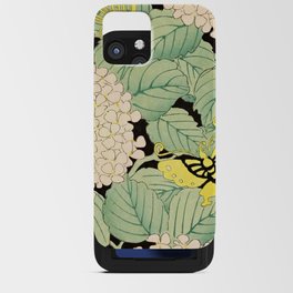 Butterflies and Hydrangeas Vintage Japanese Print iPhone Card Case
