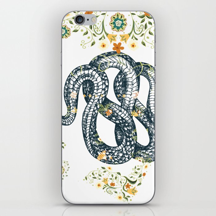 Snake n Flowers iPhone Skin