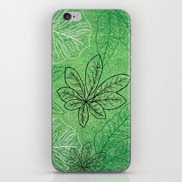 Green leaves for a natural lovers iPhone Skin