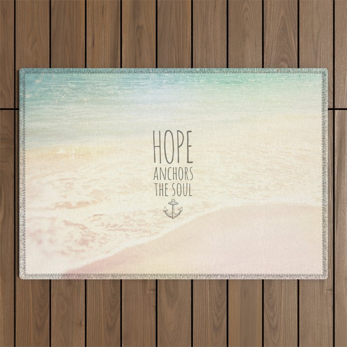 HOPE ANCHORS THE SOUL  Outdoor Rug