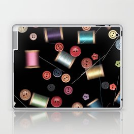 Buttons and Thread Scanography Laptop Skin