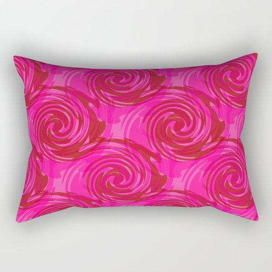 Abstract pattern in bright crimson tone. crimson . Rectangular Pillow