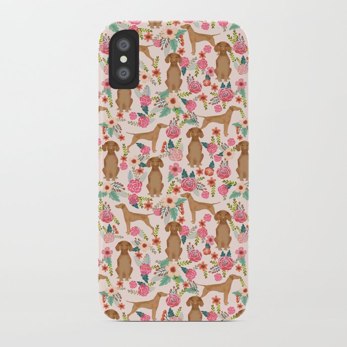 vizsla florals dog pattern dog gifts dog breeds pet portraits by pet friendly iphone case