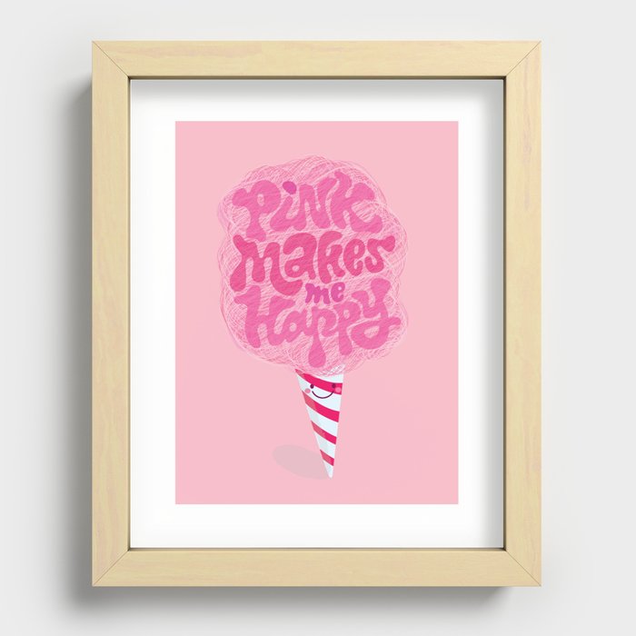 cotton candy pinkaholic Recessed Framed Print