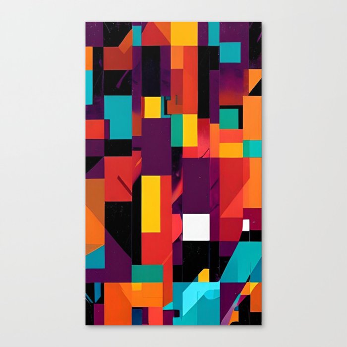 Cubist Colors Canvas Print