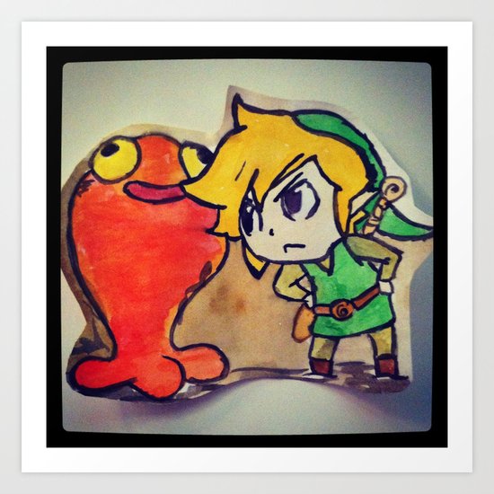 Link from Zelda Art Print