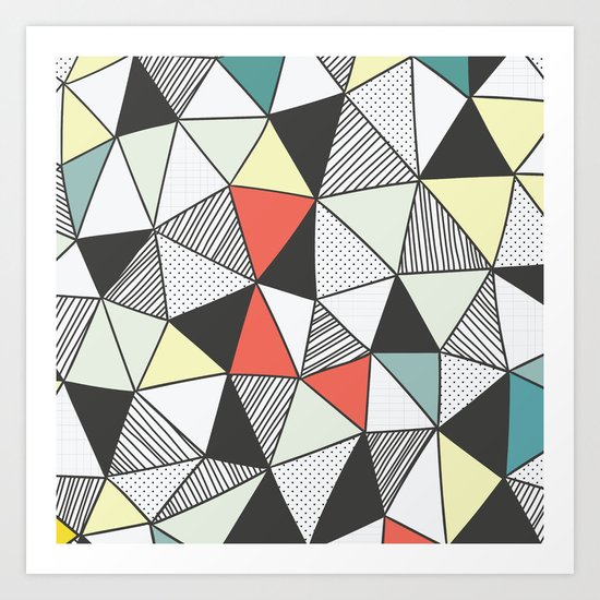 Triangular pattern Art Print