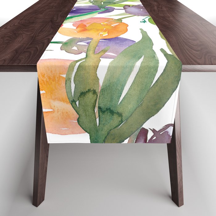 Tulip Flowers Table Runner