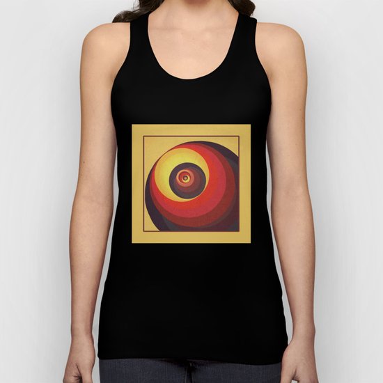 Flame Meditation on a Yellow Wall Unisex Tank Top