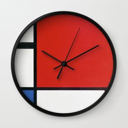 Composition with Red, Blue, and Yellow Wall Clock