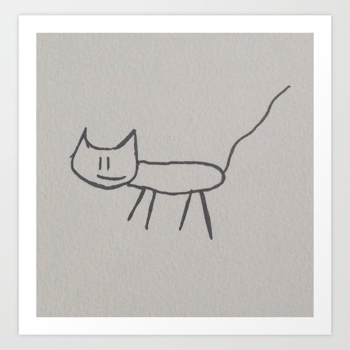 Cat on a hard wood floor Framed Paper Prints – Ashley Treece