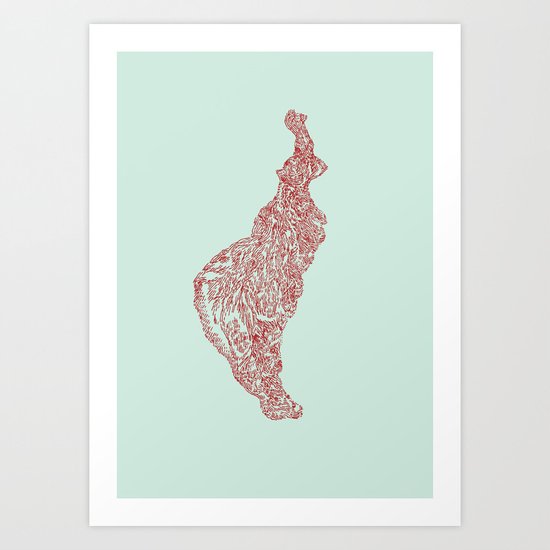 'Inheritance' (5 of 6). Original ink drawings re-coloured in Photoshop. (Other colourways available) Art Print