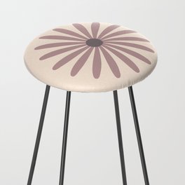 Minimalist Abstract  Flower Circle  Cute Minimali Pink  design  Counter Stool