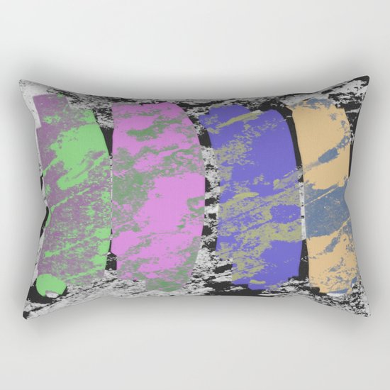 All 4 One - Abstract, textured artwork Rectangular Pillow