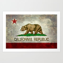 California Republic state flag Art Print