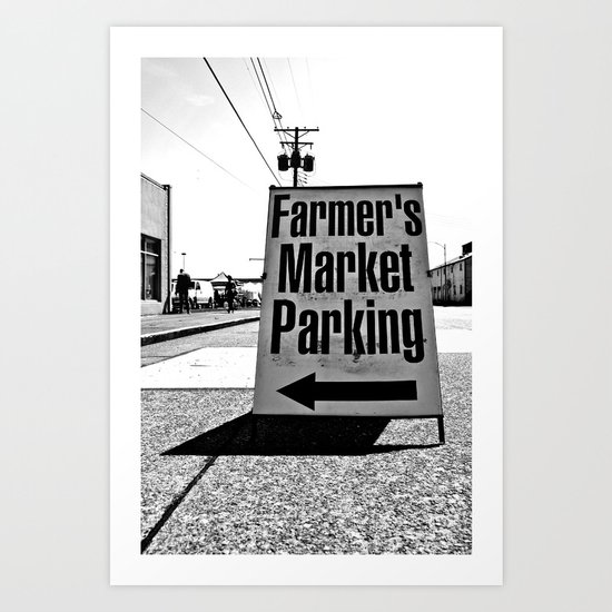 Market Parking Here Art Print