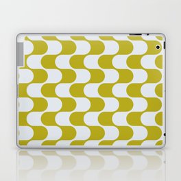 meridian midcentury_ivory and chartreuse Laptop Skin