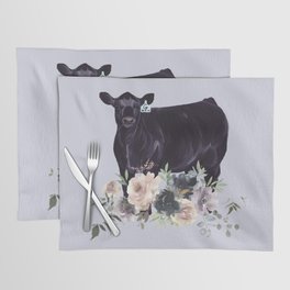 Angus Heifer with Lavender Floral  Placemat