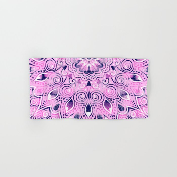 Colorful Pink Mandala Hand & Bath Towel