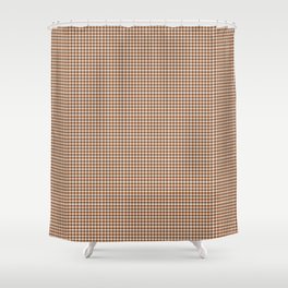 Saddle Brown Gingham Shower Curtain