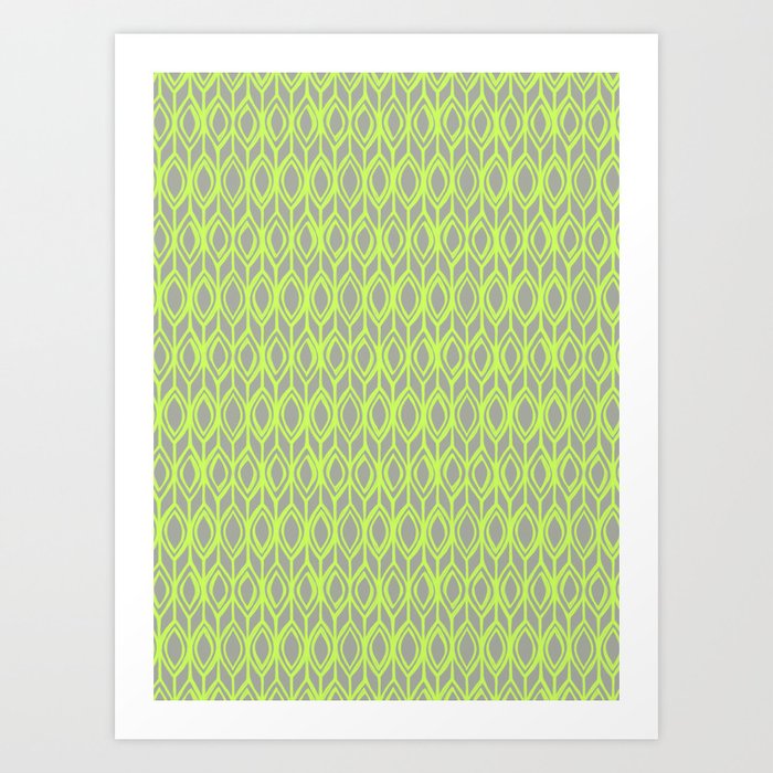 Tulip Knit in Lime & Grey Art Print