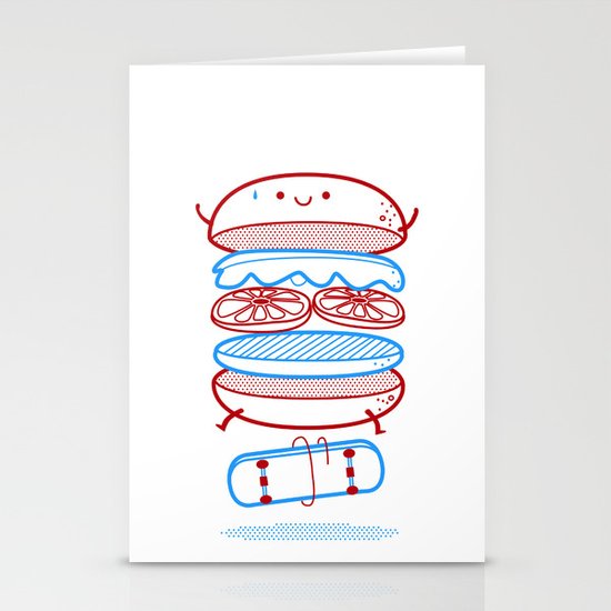 Street burger Stationery Cards