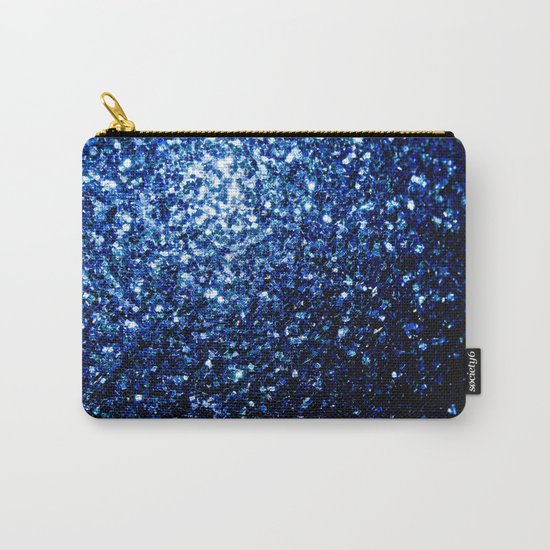 Beautiful Dark Blue glitter sparkles Carry-All Pouch