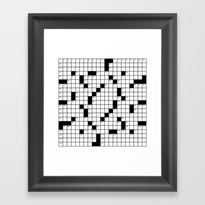Crossword Puzzle - Write on it!  Framed Art Print