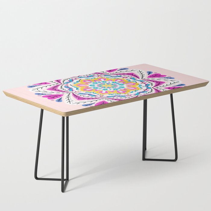 Embroidered Mandala Design Coffee Table