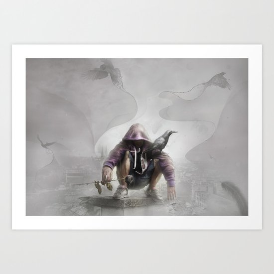 The Crow of Zagreb Art Print