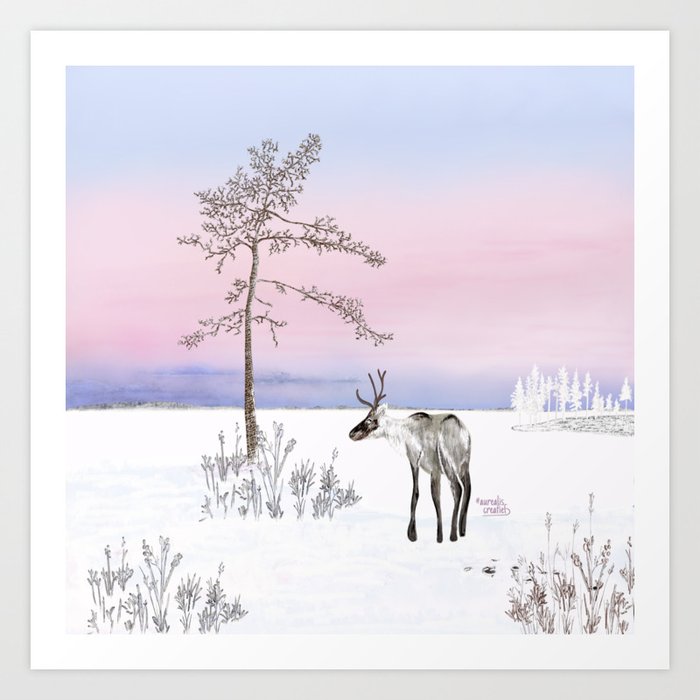Polarlight - Pink Frosty Morning Art Print