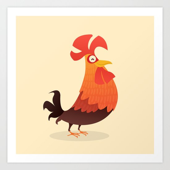 It's Time, Rooster! Art Print