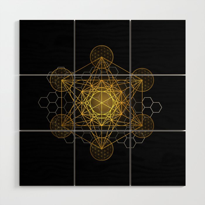 Sacred Geometry Metatrons Cube  Wood Wall Art