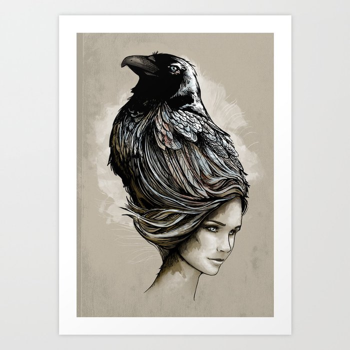 Raven Haired Art Print