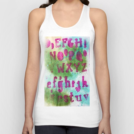 Mixed Alphabet Ink Unisex Tank Top