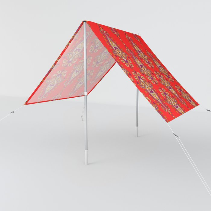 Red Pattern Sun Shade