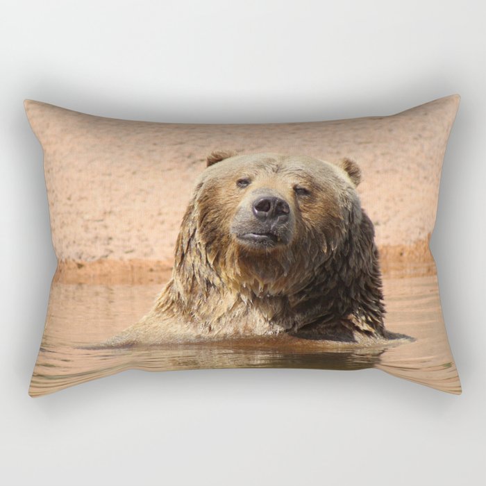 Brown Bear Rectangular Pillow
