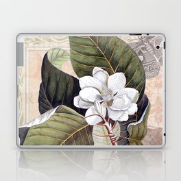 Vintage White Magnolia Laptop Skin